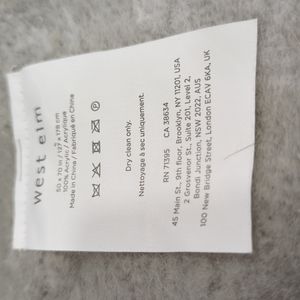 West elm throw gray 50/70 like new